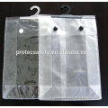 PVC hook bags, promotional plastic bags with button